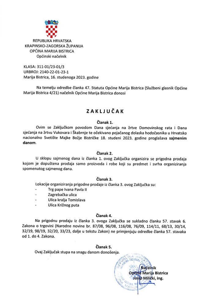 Zaključak proglašenje sajmenog dana u Mariji Bistrici 18.11.2023. page 0001